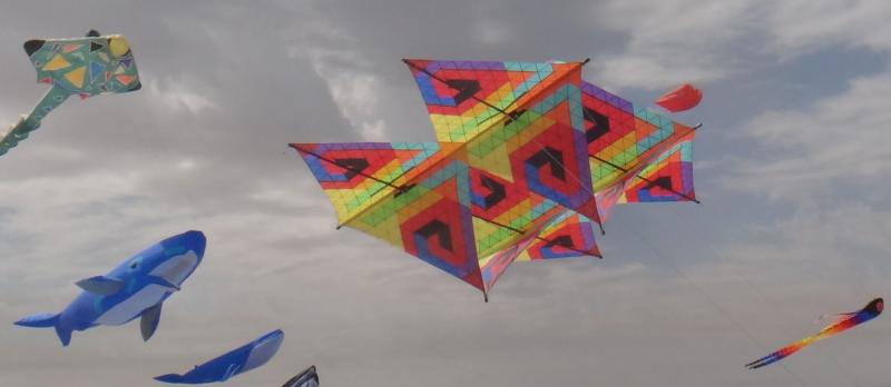 6m PLT Box kite in Kuwait 2023- high lateral area ratio, no weaving instability