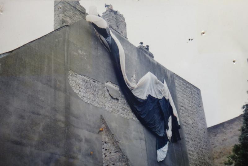 17.7 Dolphin kite on building, Dieppe