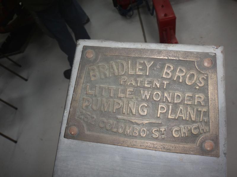 Bradley name plate, rebadged from Heinrici