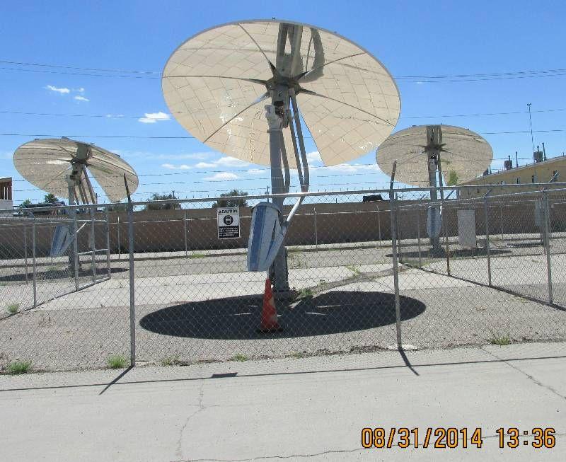 Infinia solar Stirling mirrors in retracted position