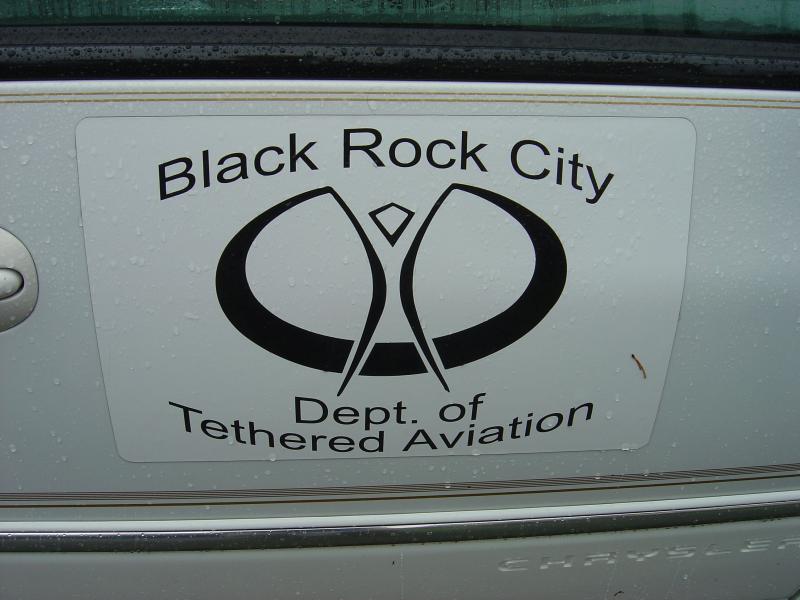 21.9 Dept of Tethered Aviation sign from Burning Man, 2004