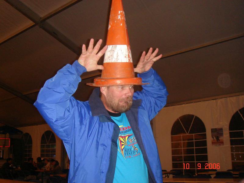 Craig with dunces hat, Dieppe
