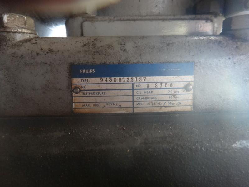 Philips crycooler name plate