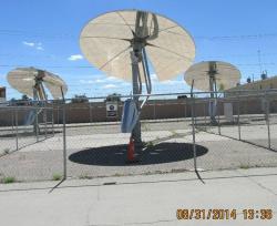 <p>Infinia solar Stirling mirrors in retracted position</p>
