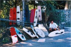 <p>Nicko Lorenz and many boards, Ashburton</p>