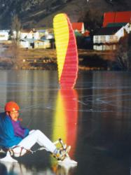 <p>Ice buggy, Peel, Phillip, Lake CW c1993</p>