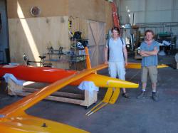 <p>34.9 speed record holder Longshot, Robert and Richard Jenkins, July '11</p>