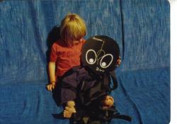<p>Pete Lynn with small Octopus, 1978</p>